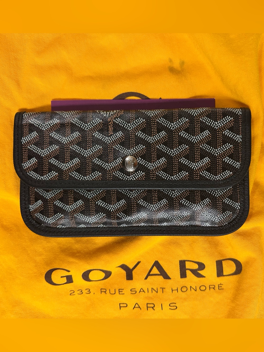 Authentic Goyard Black and Brown Tote with Wallet Pouch PM Noir - Picture 15 of 17